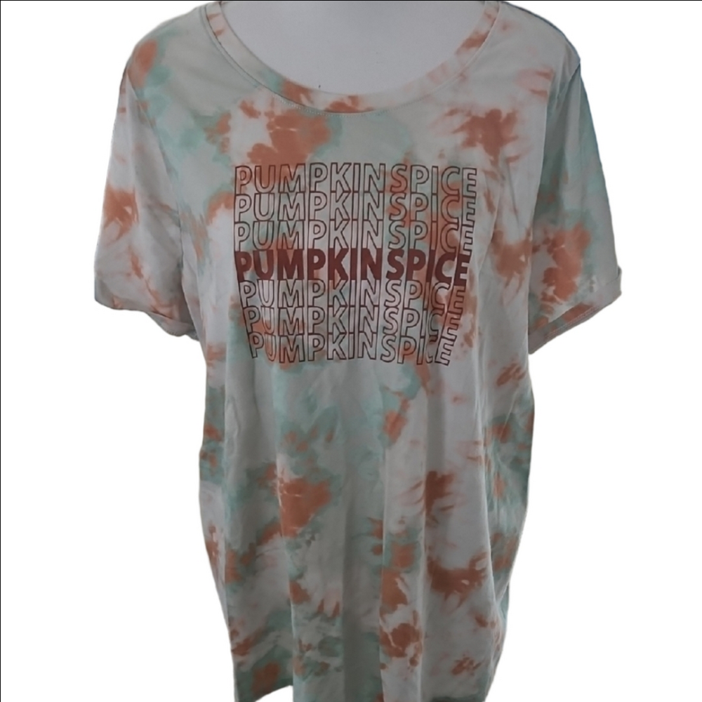 Sonoma Pumpkin Spice Graphic Tie-Dye Tee. 1X